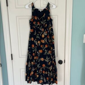 Orange Sleeveless Maxi Dress